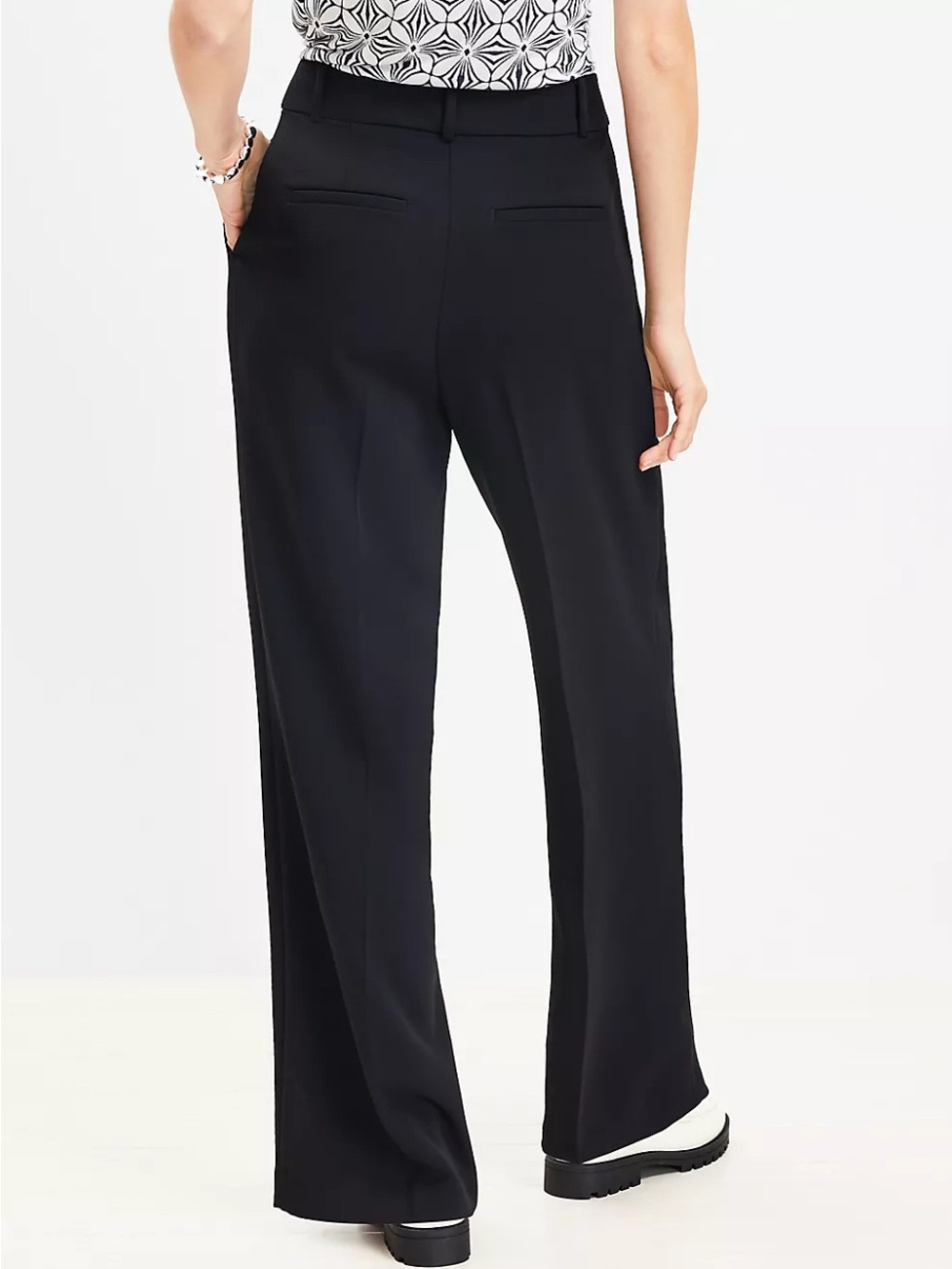LOFT Petite Marisa Trousers – Black Dress Pants – 8P